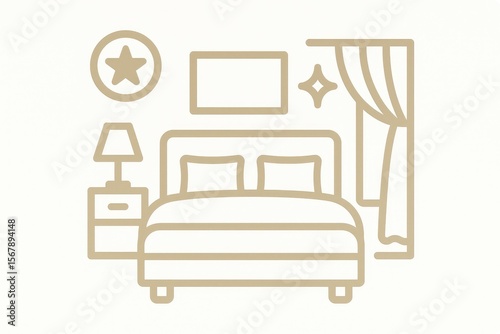 Interior design of a hotel room