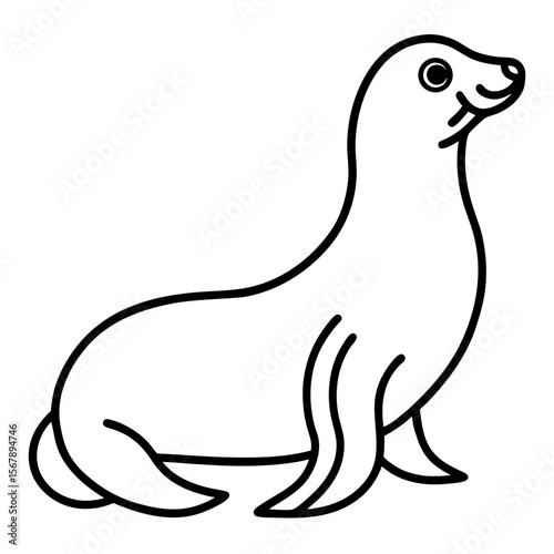 White Sea Lion Sketch