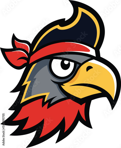 Pirate Hawk Head Vector