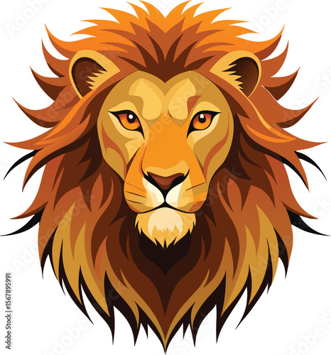 Classic Lion Face Vector