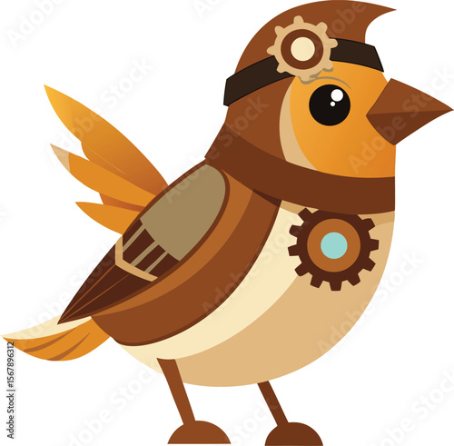 Steampunk Bird with Goggles