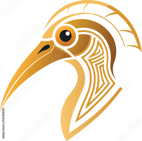 Golden Egyptian Bird Logo