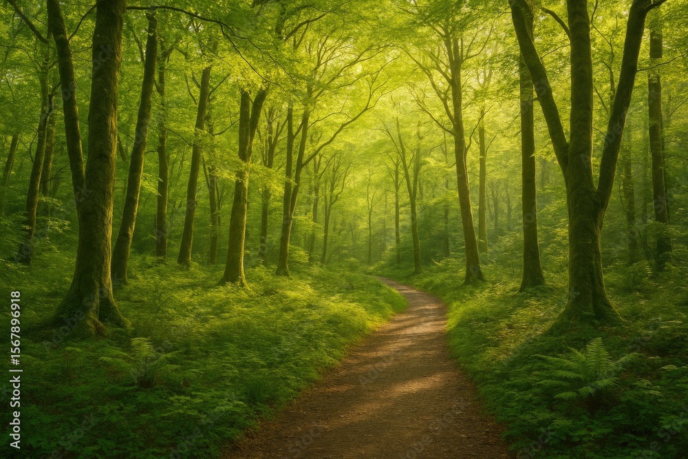 Fototapeta premium Forest Area Close to Constantine in Cornwall, UK