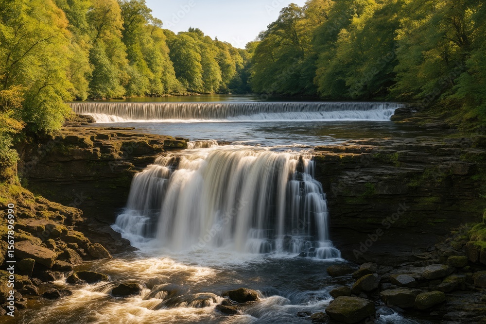 Obraz premium Scenic Waterfalls near Lanark with Natural Beauty