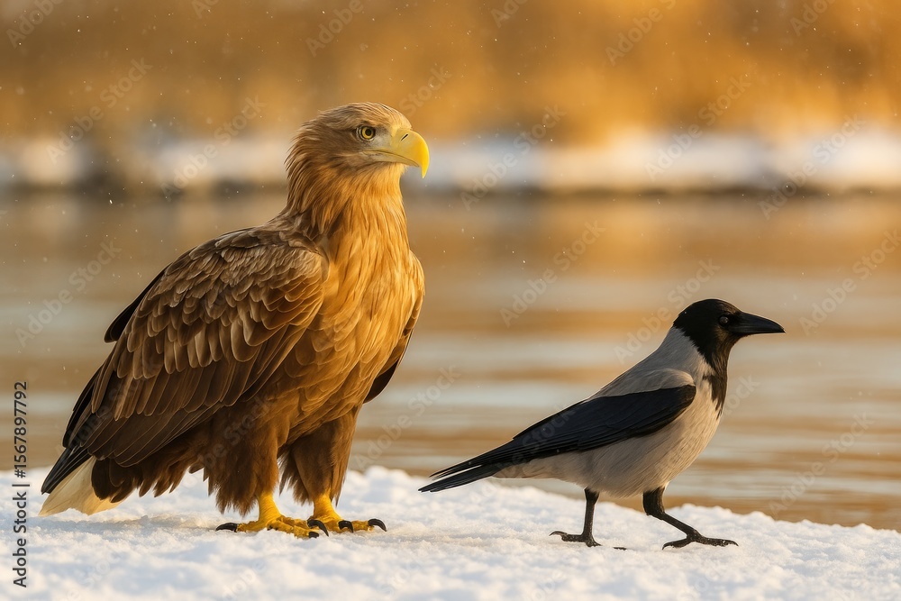 Fototapeta premium Majestic White-tailed Eagle soaring in the sky
