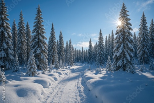 Frozen scenery of the bear sanctuary