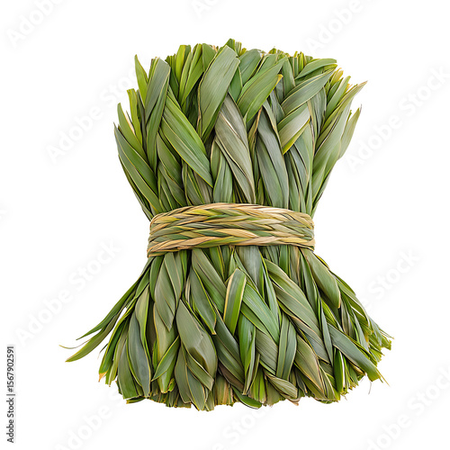 Wave of sweet grass woven into traditional braids high quality realistic image