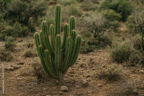 Wild cactus with a wild and chaotic appearance