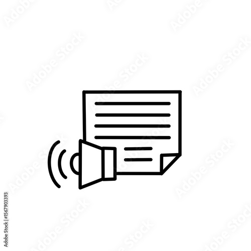 folder icon vector illustration With loudspeaker icon