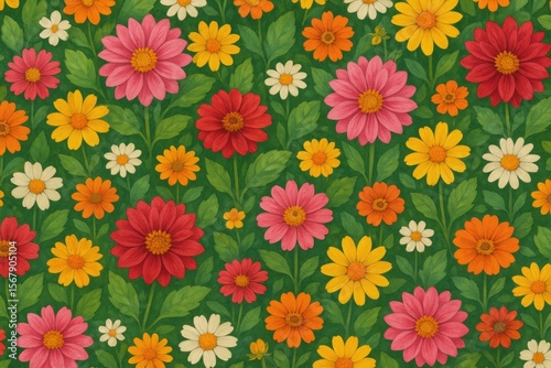 Vibrant floral display with a natural backdrop