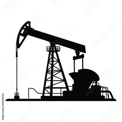 oil pump jack in oil