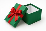 Empty gift box on a plain white background