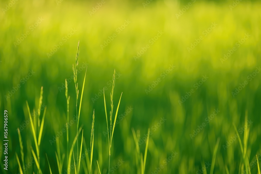 Lush greenery on a warm-season field Lush greenery on a warm-season field