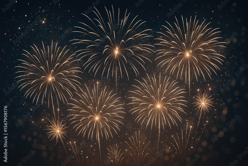 Naklejka premium Celebration of Fireworks Extravaganza