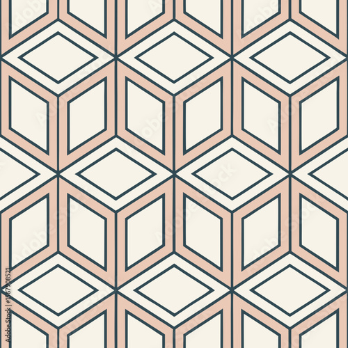 Geometric isometric cube grid pattern in soft tones and clean structure. Perfect for tech branding, UI, and digital media.