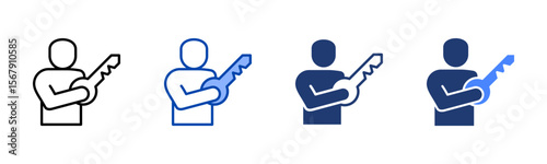 Positions icon set multiple style collection