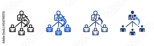 Succession Planning icon set multiple style collection