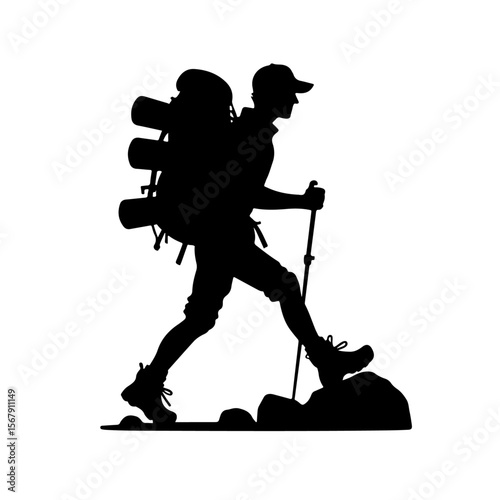 hiker Silhouette , hiker vector