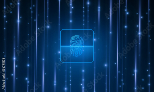 scan fingerprint, Cyber security and password control through fingerprints, access with biometrics identification	

