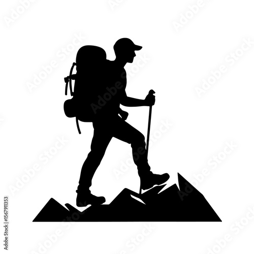 hiker Silhouette , hiker vector