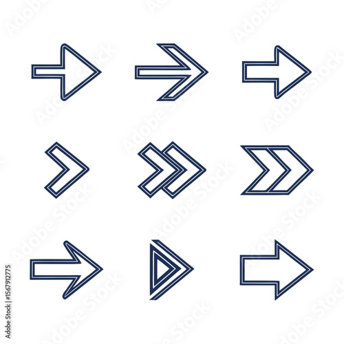 Flowchart Arrow Vector Set