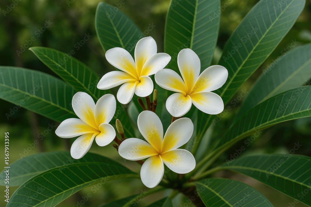 Obraz premium White floral plant close-up