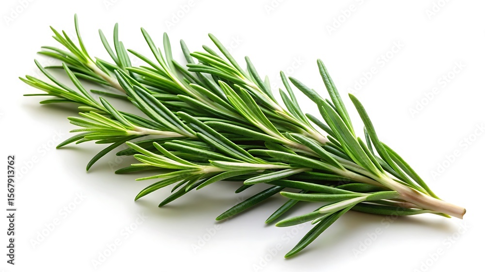 Fototapeta premium Fresh rosemary sprig isolated on white background