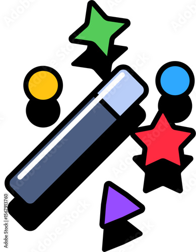 vector sticker icon equipment magic wand