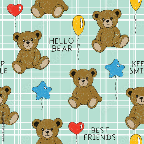 hello bear best friends vector