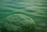 Vibrant emerald surface with an elegant blurred backdrop