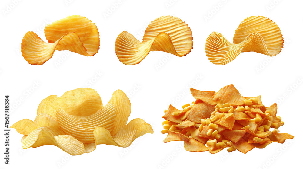 Fototapeta premium Assorted Chips Mockup