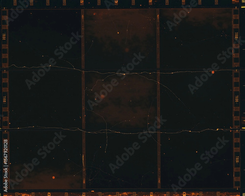 Medium format color film frame. Blank large format blank film negative or picture frame, free photo space.	