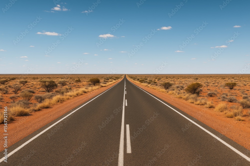 Fototapeta premium Wide-angle view of the vast Australian outback landscape