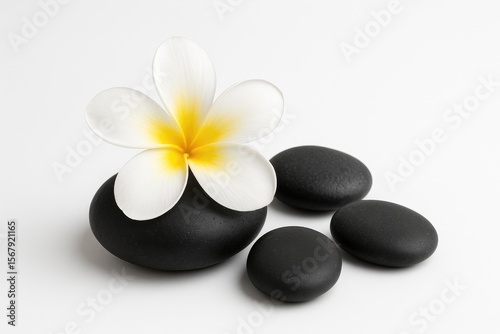 Floral and stone scenery for a natural backdrop