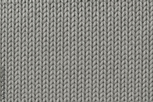 Wallpaper Mural Detailed view of seamless gray knitted textile with cotton and wool fibers Torontodigital.ca