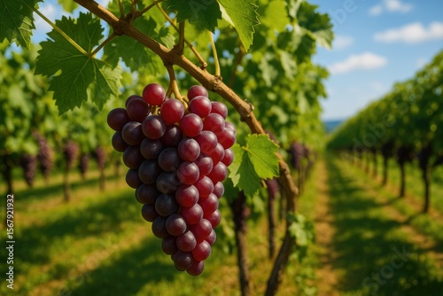 Wallpaper Mural Sunlit vineyard showcasing lush grape clusters on the vine Torontodigital.ca