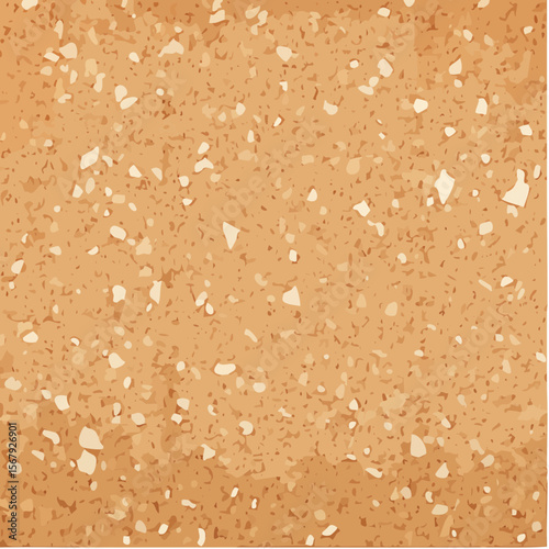 Textured orange and beige speckled surface, resembling terrazzo or cork.