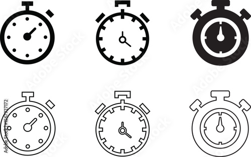 stop watch icon vector, count down timer icon vector illustration