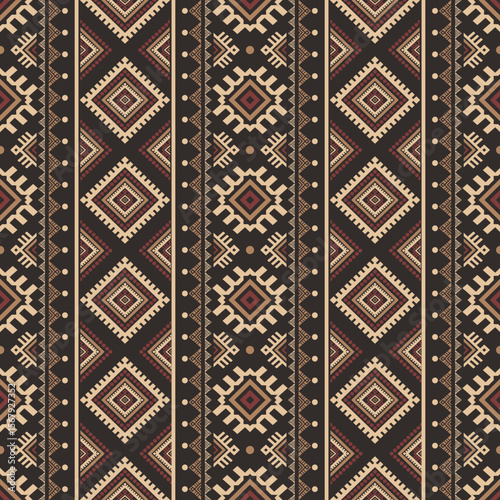Southwest Native seamless pattern ethnic tribal Aztec geometric Navajo Native American fabric colorful design vector for textile print