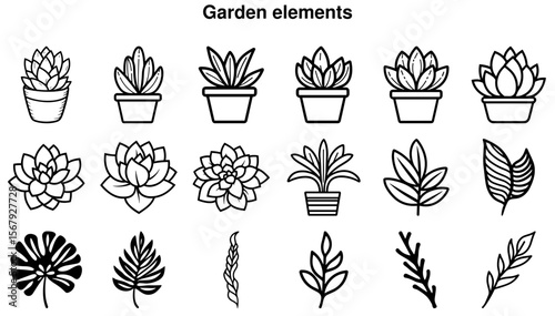 Garden and Herb Leaf Icons
