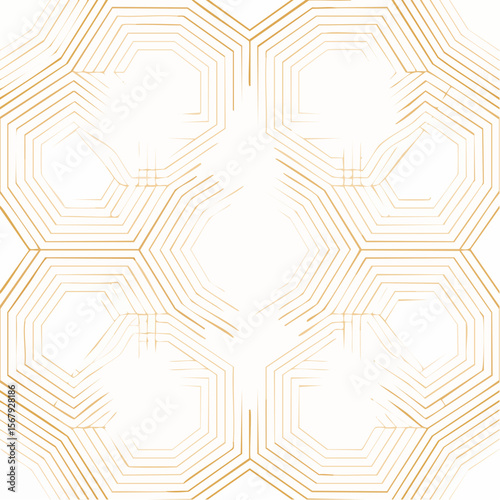 Geometric pattern of interconnected octagons in a repeating, symmetrical design.