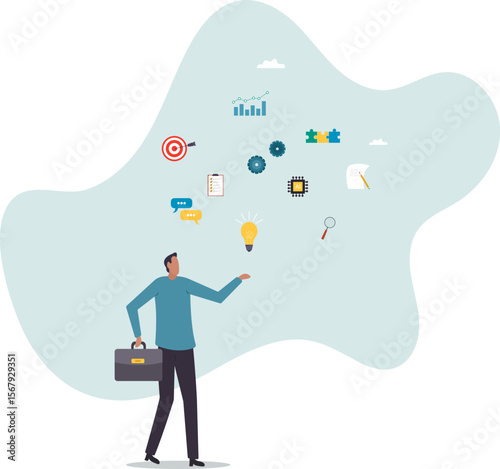 Skill, work experience or ability development, expertise success,people concept.