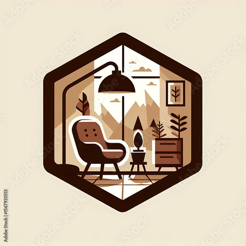 Hexagon Interior Logo