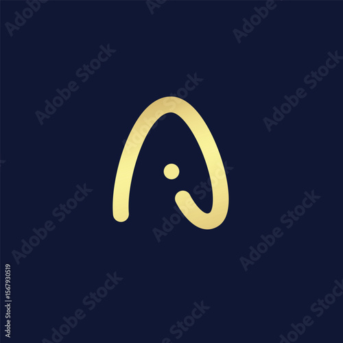 A letter wave logo vector icon