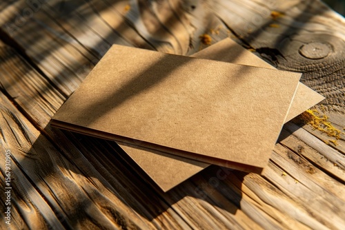 Premium Quality Picture of Elegant Cardboard Business Card Mockup