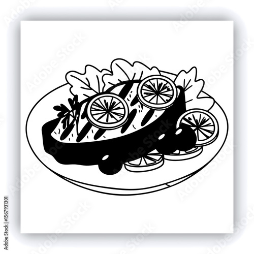 brazier. Fried eggplant, potatoes, peppers, tomatoes in pan. Vegetarian dish. View from above. Wooden background. Copy space