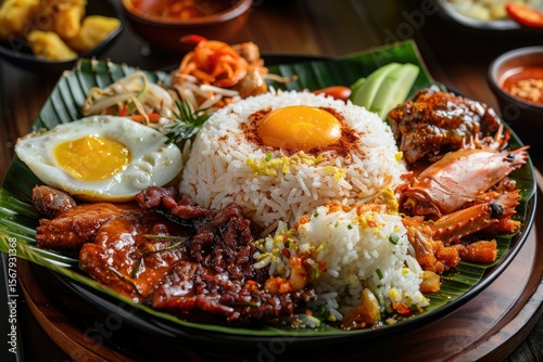 Sharp Image of Top View of Various Foods as a Culinary Concept Background