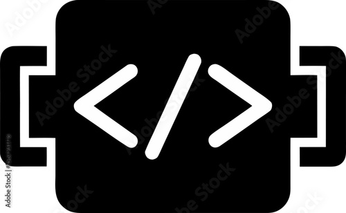 Code Brackets Programming Icon Vector