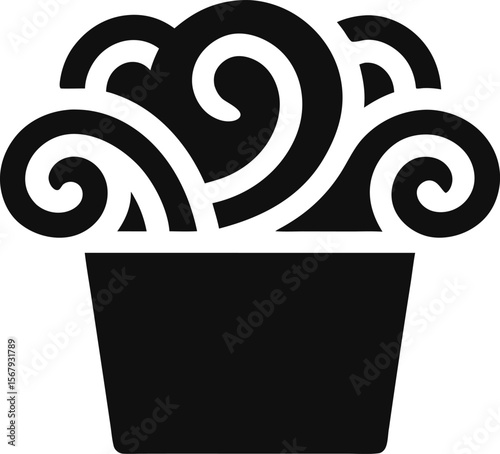 Box of Curly Fries Fast Food Icon