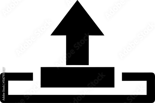 Data Upload Arrow Icon Vector
